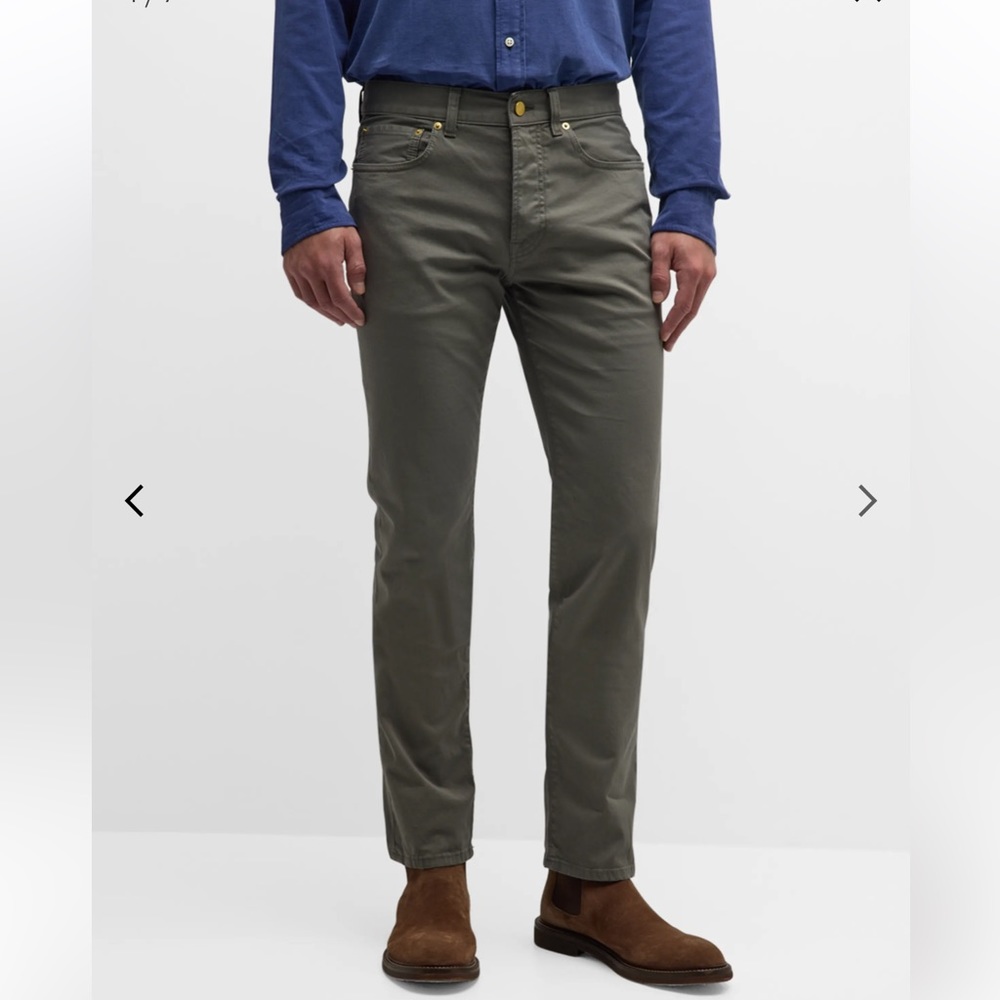 Sid Mashburn men’s slim straight twill 5 pockets pants button fly